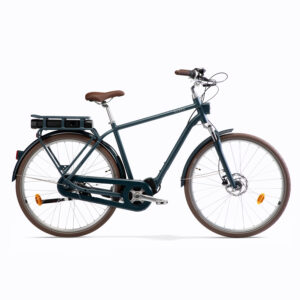 Mestský elektrický bicykel Elops 920 E Connect s vysokým rámom zelený ELOPS
