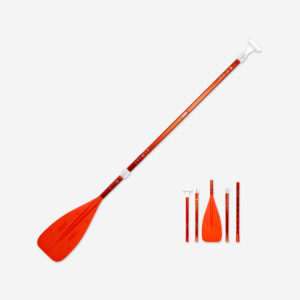 Pádlo 100 Compact na paddleboard 5 častí 160-220 cm oranžové ITIWIT
