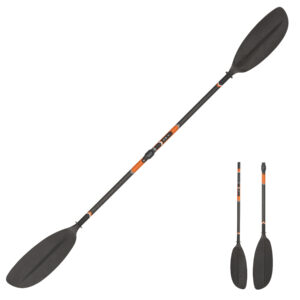Pádlo X500 na kajak karbónové skladacie nastaviteľné 2 časti 210-220 cm ITIWIT