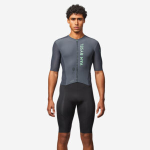 Pánska kombinéza na cestnú cyklistiku RCR-R 2 Team sivá VAN RYSEL