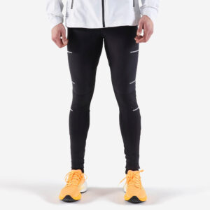 Pánske bežecké legíny Run 900 Rain vodoodpudivé čierne KIPRUN