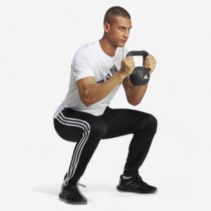Pánske nohavice na fitnes čierne ADIDAS