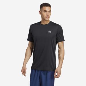 Pánske tričko na kardio fitnes čierne ADIDAS