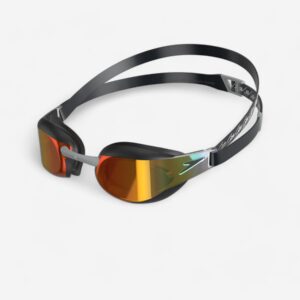 Plavecké okuliare SPEEDO FASTSKIN čierne so zlatými zrkadlovými sklíčkami SPEEDO