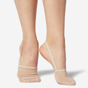 Pološpičky na modernú gymnastiku detské béžové DOMYOS