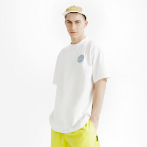 Šiltovka 5 Pan s plochým šiltom bielo-zeleno-béžová DECATHLON