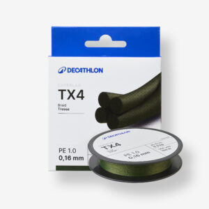 Splietaná šnúra na prívlač 4 vlákna TX4 kaki CAPERLAN