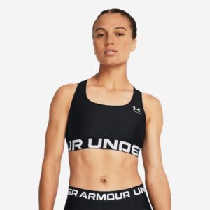 Športová podprsenka HeatGear® Mid Branded čierna UNDER ARMOUR