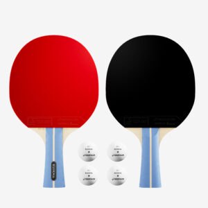 Súprava 2 stolnotenisových rakiet a loptičiek 100 ITTF 3* pre školy KUIKMA