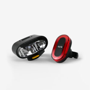 Súprava cyklistického osvetlenia ST930 senzor spomalenia USB DECATHLON