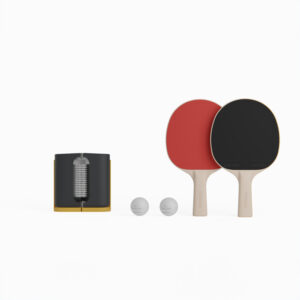 Súprava na stolný tenis Rollnet Small.2 + 2 pálky PPR100 + 2 loptičky PONGORI