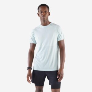 T-shirt de running sans coutures homme - kiprun run 500 confort vert KIPRUN