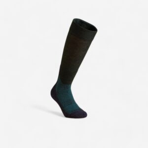 Teplé jazdecké podkolienky 500 Warm modrozelené FOUGANZA