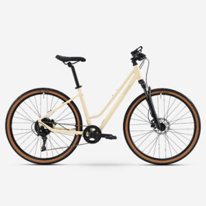 Trekingový bicykel ACTV 500 nízky rám žltý RIVERSIDE