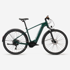 Trekingový elektrobicykel E-ACTV 500 E stredový motor vysoký rám tmavozelený ROCKRIDER