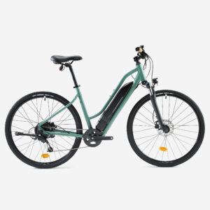 Trekingový elektrobicykel Riverside 520 E s nízkym rámom zelený RIVERSIDE