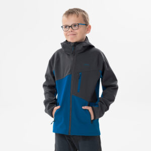 Turistická softshellová bunda mh900 tw pre deti od 7 do 15 rokov QUECHUA