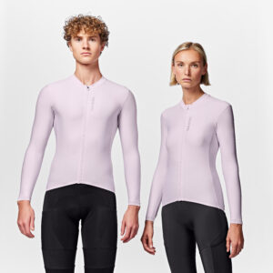 Unisex dres na cestnú cyklistiku Racer 2 dlhý rukáv medzisezóna fialový VAN RYSEL