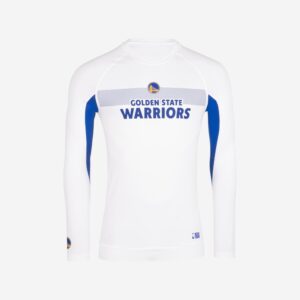 Unisex spodné basketbalové tričko UT500 NBA Warriors biele TARMAK