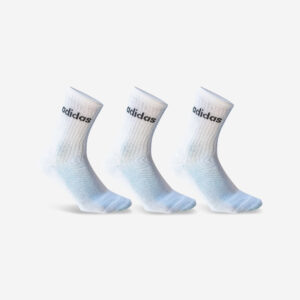 Vysoké tenisové ponožky 3 páry biele ADIDAS
