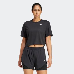 ADIDAS dámske fitness tričko čierne ADIDAS