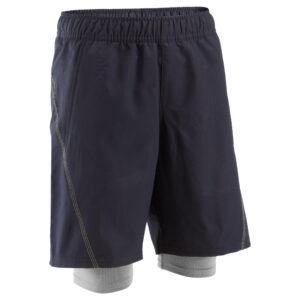 Chlapčenské šortky Energy+ na fitness čierne DOMYOS