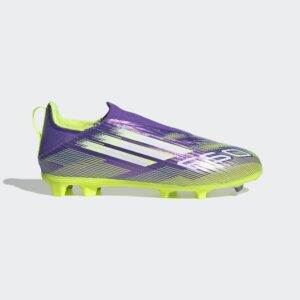 ADIDAS F50 League LL FG/MG detské kopačky fialovo-zelené ADIDAS