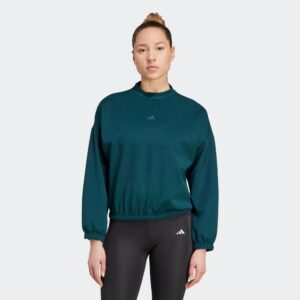 ADIDAS dámska crop fitness mikina zelená ADIDAS