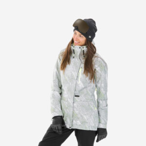 Dámska snowboardová bunda 100 biela DREAMSCAPE