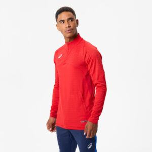 Mikina CLR Club s 1/2 zipsom červená KIPSTA