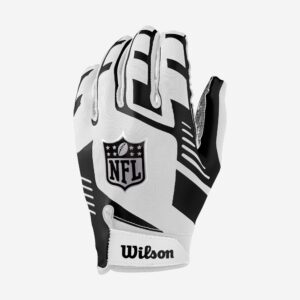 WILSON NFL Stretch-Fit rukavice na americký futbal bielo-čierne WILSON