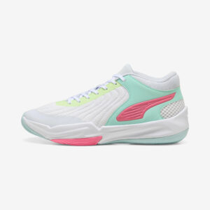 PUMA Court Pro basketbalová obuv bielo-zeleno-ružová PUMA